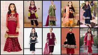 5 to 10 Year  Baby Velvet Dress Designing Ideas |baby girl ke Kapdon Ke Design |Winter dress 2025