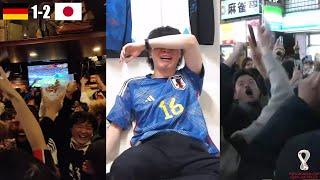 Completely Crazy Japan Fan Reactions To 2-1 Goal And Win Against Germany In The World Cup