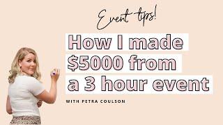 How I made $5000 profit from a 3 hour workshop [Event Strategy]