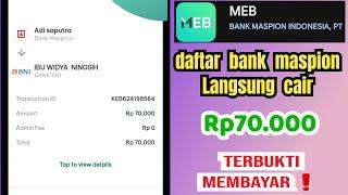 event bank digital terbaru BANK MASPION, daftar MEB bank maspion BUKA REKENING dapat uang Rp70.000