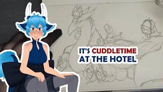 Finishing the Hazbin Cuddle Puddle | Traditional Art | Hand-cam Stream | Cuddle Puddle Part 3