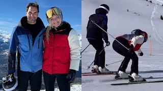 Roger Federer Meets Lindsey Vonn and They Finally Ski Together