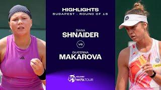 Diana Shnaider vs. Ekaterina Makarova | 2024 Budapest Round of 16 | WTA Match Highlights