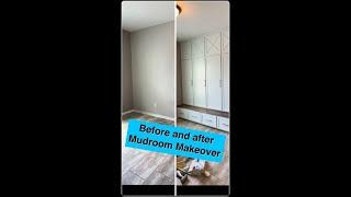 Timelapse of a mudroom transformation #woodworking #mudroom #transformation #diy