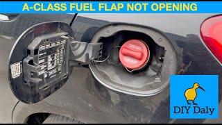 Mercedes A Class fuel cap wont open.. how to access & fix