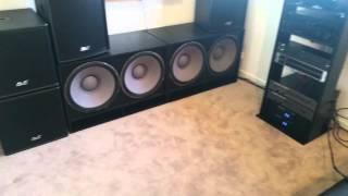 4 18" subwoofers in a bedroom on 5,600w RMS!!