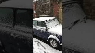 Parsons Green road to Eel Brook Common in the snow