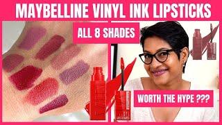 New Maybelline Superstay Vinyl Ink Liquid Lipstick | All 8 Shades Reviews & Swatches| JoyGeeks