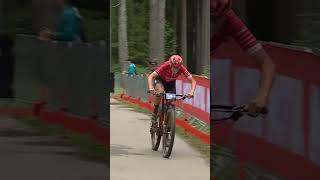 Alessandra Keller put in a maximum effort to win the XCC race in Nové Město.  #MountainBike