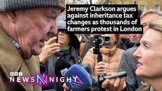 Jeremy Clarkson argues against inheritance tax changes as thousands of farmers protest in London