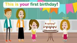 The birthday of Ella's sister - Funny English Animated Story - Ella English