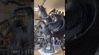 Huge New Sculpture! #pegasus #art #sculptor #sculpture #artist #youtubeartist