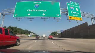 Driving from Atlanta, Georgia to Chattanooga, Tennessee on Interstate 75