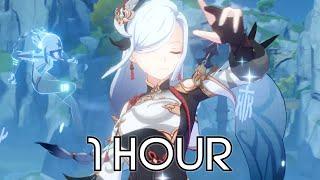 Shenhe Theme Music 1 HOUR - Crane in the Wild (tnbee mix) | Genshin Impact