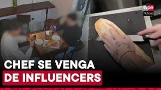 Chef humilla a influencers que pedían comida gratis: solo les da pan y agua