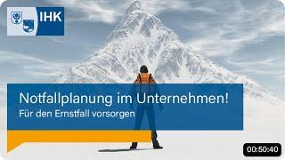 Notfallplanung im Unternehmen