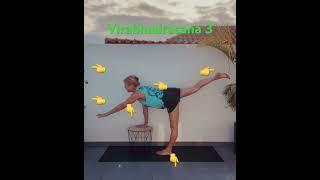 #yoga #yogaforbeginners 67. Yoga Pose Virabhadrasana 3 Warrior 3 (Chair) Beginners #balance #yogi