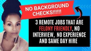 3 Felony Friendly Remote Jobs Anyone Can Get - No Background Checks Needed! 