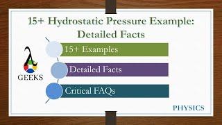 15+ Hydrostatic Pressure Example: Detailed Facts