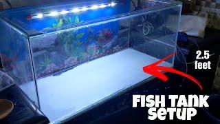 Aquarium : first time setup | Aquarium Decoration Ideas (with hiding place)