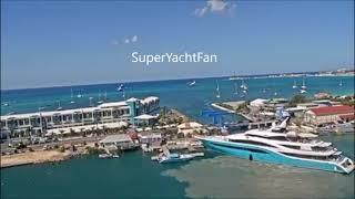 The yacht Go crashing into the dock !twice! in Simpson Bay, St Martin