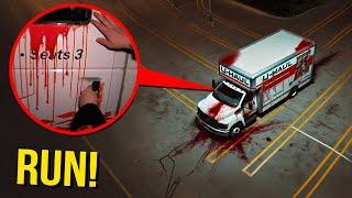 IF YOU EVER SEE THIS MOVING TRUCK WITH BLOOD ALL OVER IT, DRIVE AWAY FAST!! (TRAP)