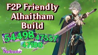 F2P Alhaitham DPS Build! INSANELY SATISFYING Dendro DMG! | Genshin Impact