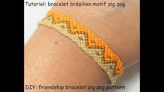 Tutoriel: bracelet brésilien motif zig zag (DIY: friendship bracelet zig zag pattern)