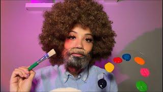 ASMR| Bob Ross Paints You with Edible Paint 