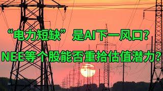 “电力短缺”是AI下一风口？NextEra(NEE)等个股能否重拾估值潜力？(美股天天说20240319)