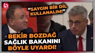 Meclis'te gergin anlar! Bekir Bozdağ'dan Sağlık Bakanı Memişoğlu'na uyarı üstüne uyarı!