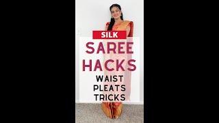 WAIST PLEATS TRICKS | HEAVY SILK SAREE HACKS | With Love Sindhu