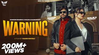 WARNING (Official Video) | Masoom Sharma | Malika Kaliraman | Haryanvi Songs Haryanavi 2025