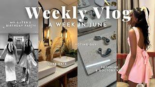 VLOG A Week In June! || 21st Birthday, Shopping, Cake Date, Dermatologist Appointment & Voting 2024!