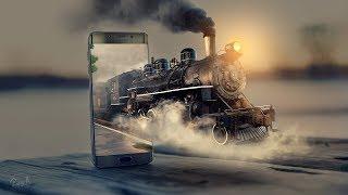 How to Make 3D Pop Out Locomotive Effect in Photoshop Cc