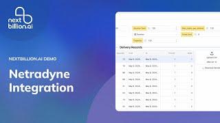 Netradyne Route Optimization Integration | Nextbillion.ai #netradyne #routeoptimization