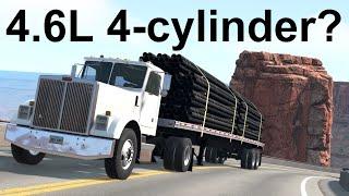 The Huge 4-Cylinder Semi Truck! BeamNG. Drive