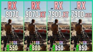 RX 9070 vs RX 9070 XT vs RX 7900 XT vs RX 7900 XTX - Test in 25 Games