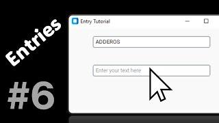 Entries - Python CustomTkinter Modern GUI Development #6