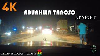 Abuakwa Tanoso Road Night Drive Kumasi Ghana 4K