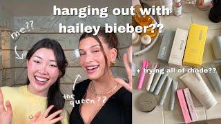 i got to hangout with hailey bieber???  rhode skin vlog!!