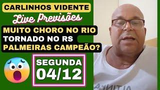 CARLINHOS VIDENTE LIVE PREVISÕES SOLTA UMA B0MB@ SEGUNDA FEIRA 04/12/23 