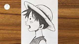 Easy anime drawing | How to draw Monkey D. Luffy step by step | How to draw Luffy easy for beginners
