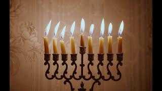 Happy Hanukkah  - Lit Menorah & Soothing, Uplifting Piano Music