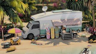 Colorful Beach Camper Van ️ | The Sims 4 Speed Build (No CC)