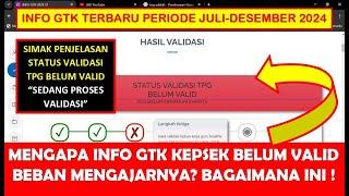 MENGAPA INFO GTK KEPALA SEKOLAH BELUM VALID DIBAGIAN BEBAN MENGAJAR. INI JAWABANNYA