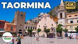 Taormina, Sicily Walking Tour 4K60fps with Captions - Prowalk Tours