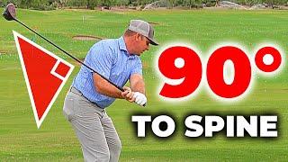 Shallowing The Golf Club Made SIMPLE! (Shaft 90 Degrees To Your Spine)