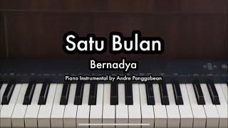 Satu Bulan - Bernadya | Piano Karaoke by Andre Panggabean