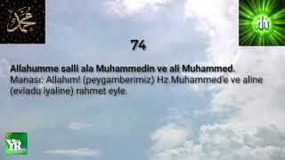 1000 defa Salavat sayılı Allahümme Salli ala Muhammedin ve ali Muhammed